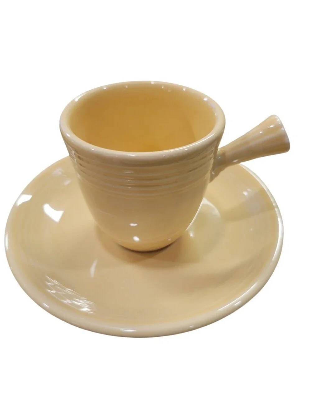 ☀️ Fiesta® Yellow Stick Handle Demitasse Cup & Saucer ☀️